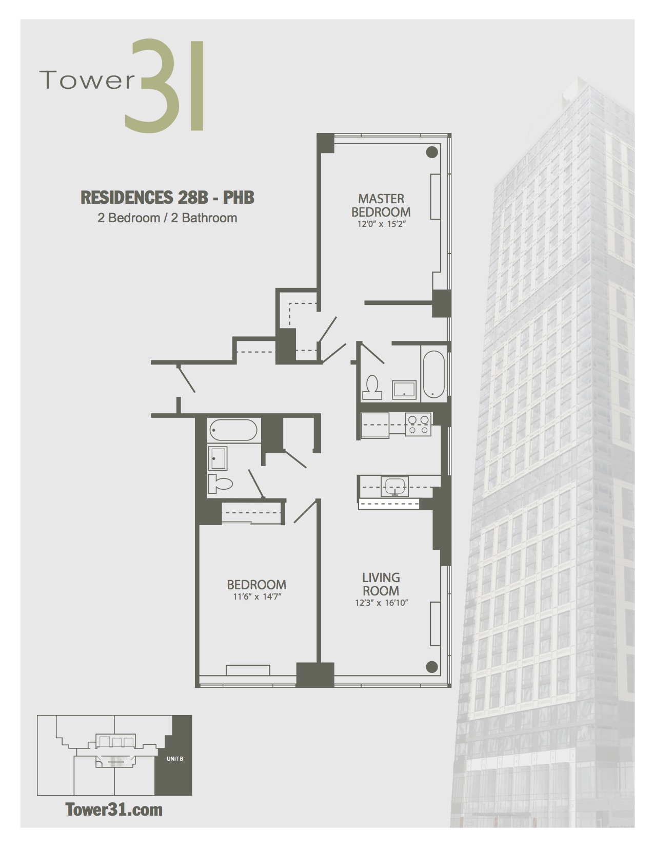 Residence B Floors 28-PH