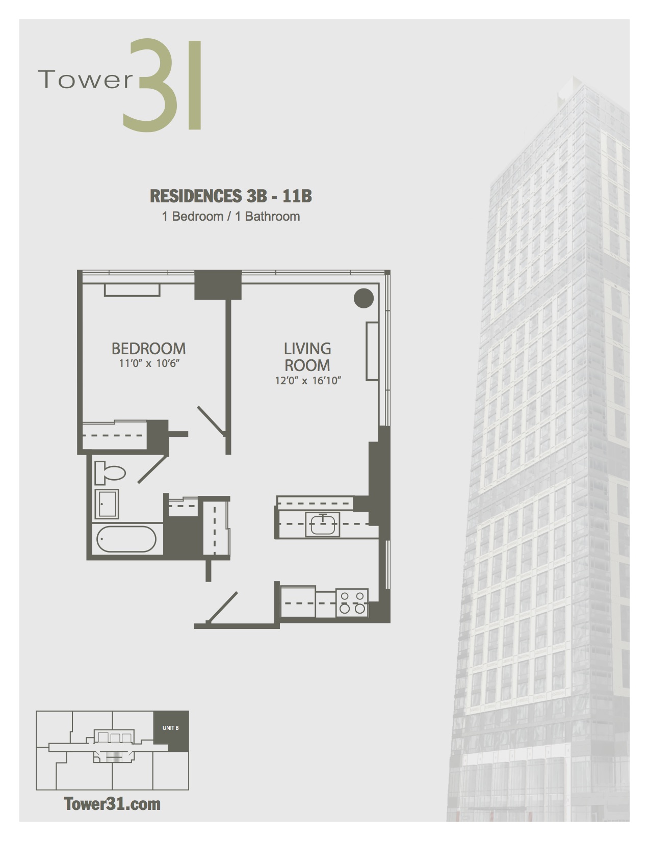 Residence B Floors 3-11