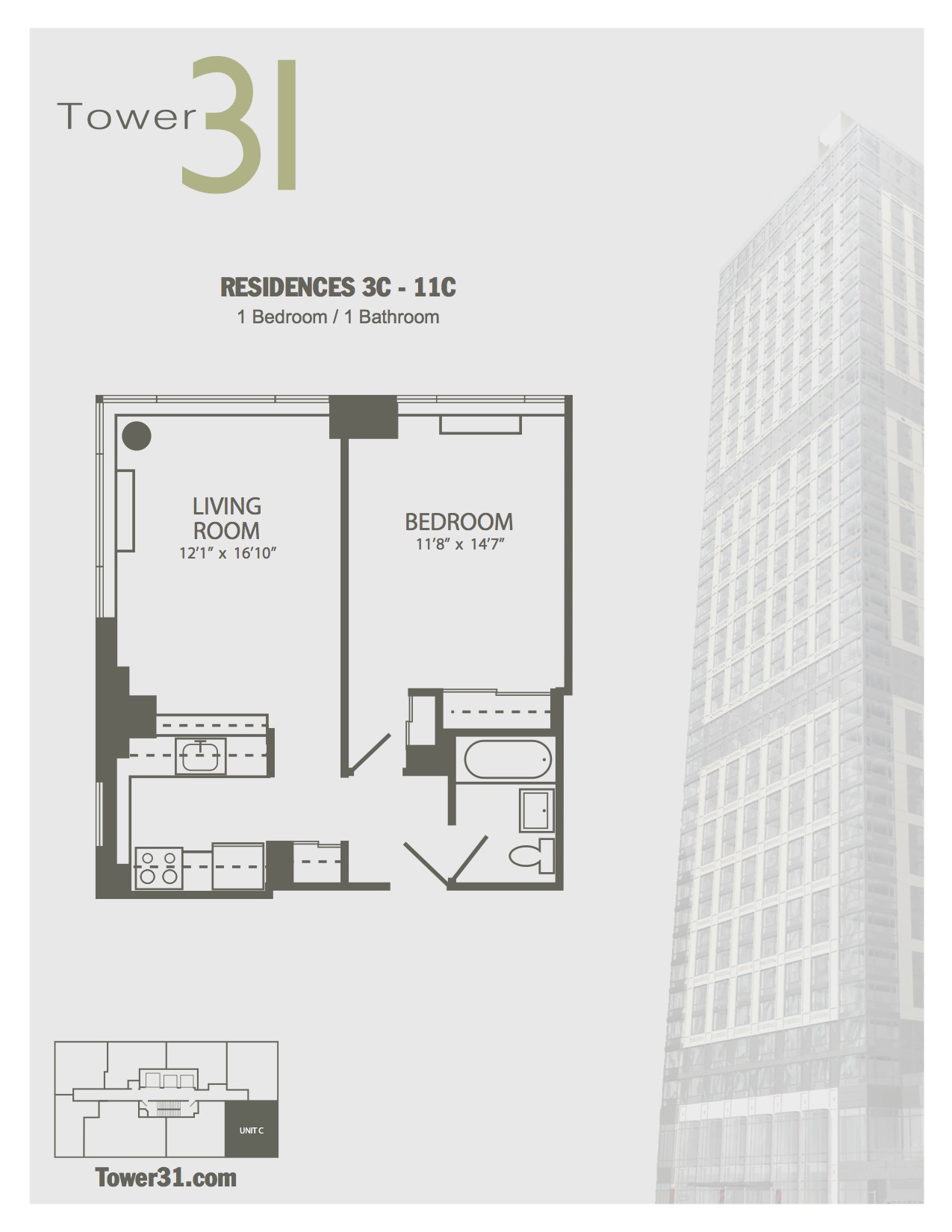 Residence C Floors 3-11