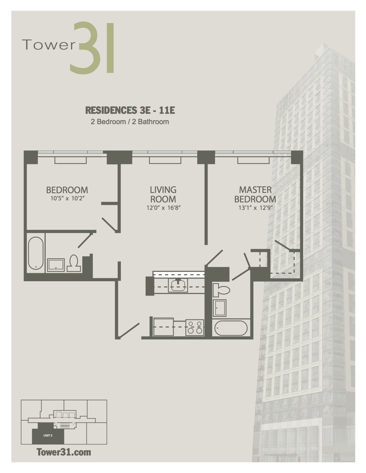 Residence E Floors 3-11