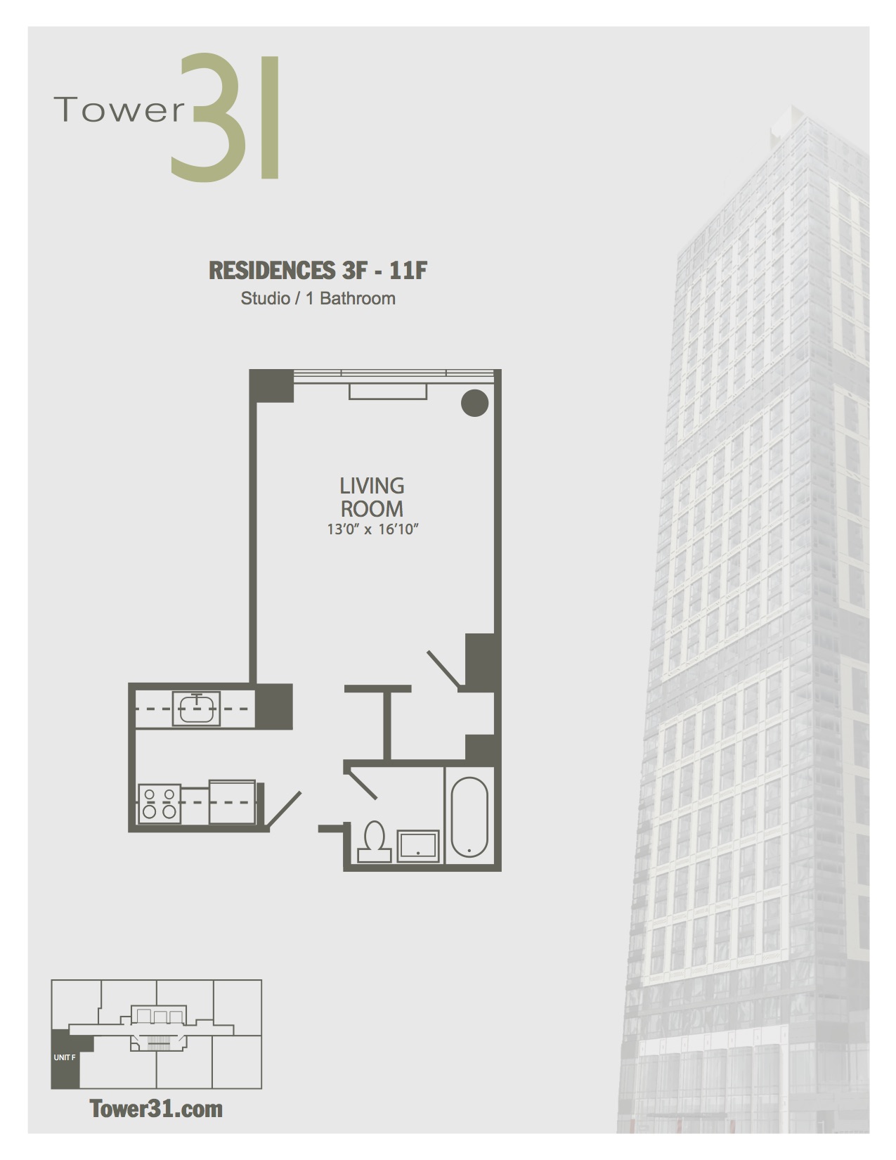 Residence F Floors 3-11